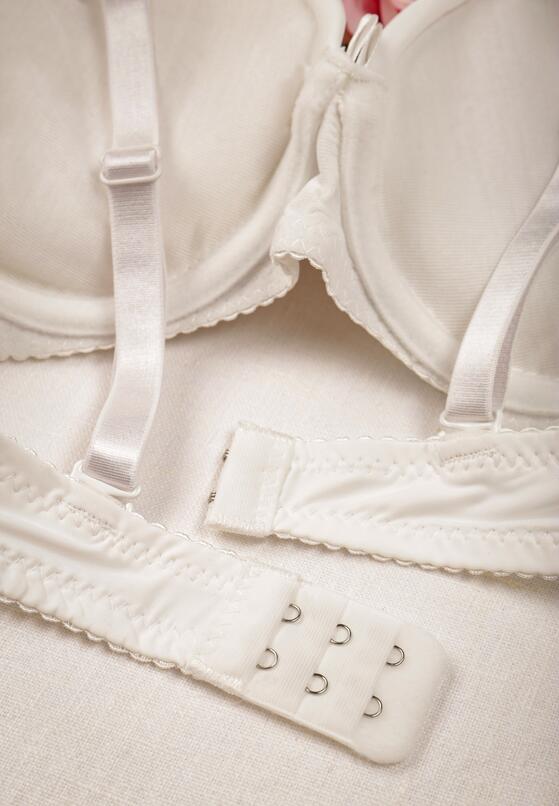 Kremowy Gładki Biustonosz Push Up  Alysisma 2