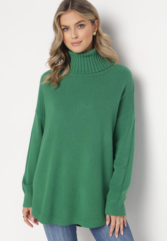 Pulover pe gât Verde 1