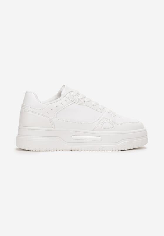 Białe Sneakersy przed Kostkę na Grubej Podeszwie Oshime 3