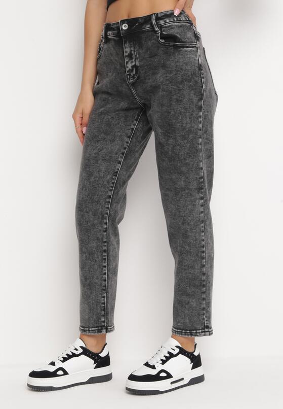 Ciemnoszare Jeansy Mom Fit Agine 1