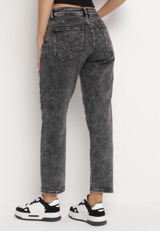Ciemnoszare Jeansy Mom Fit Agine 3
