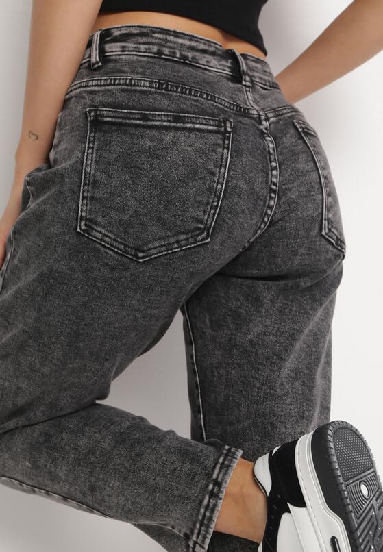 Ciemnoszare Jeansy Mom Fit Agine 5