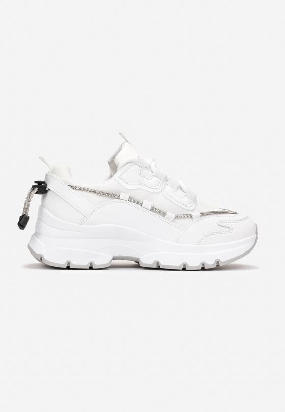 Białe Sneakersy na Grubej Podeszwie ze Stoperem Paelen 3