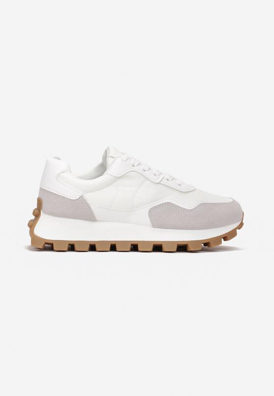 Białe Sneakersy na Grubej Podeszwie Catien 3
