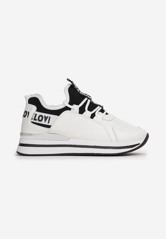 Białe Sneakersy przed Kostkę na Platformie Loyalin 3