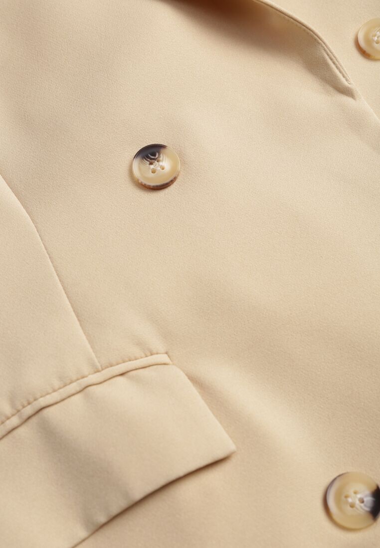 Beżowa Niezapinana Marynarka z Klapami Harleig 8