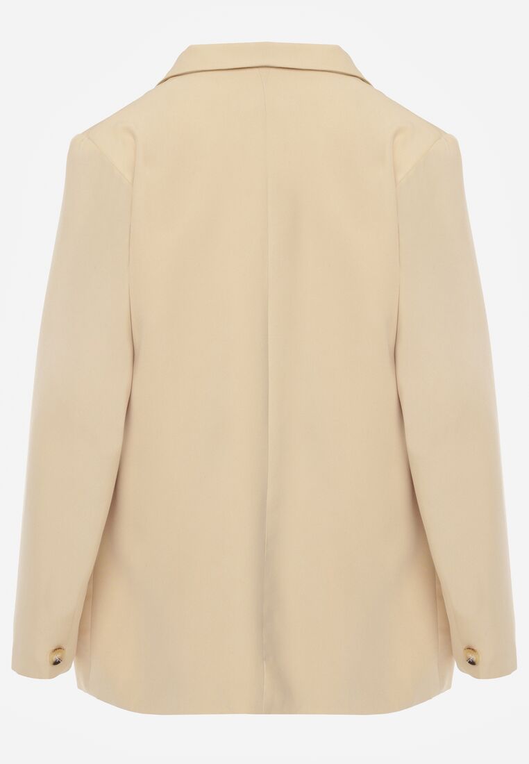 Beżowa Niezapinana Marynarka z Klapami Harleig 7
