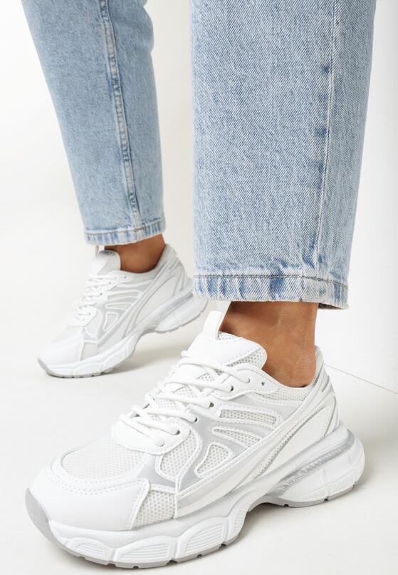 Białe Sneakersy na Grubej Podeszwie Roxia 2