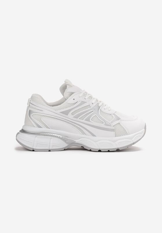 Białe Sneakersy na Grubej Podeszwie Roxia 3