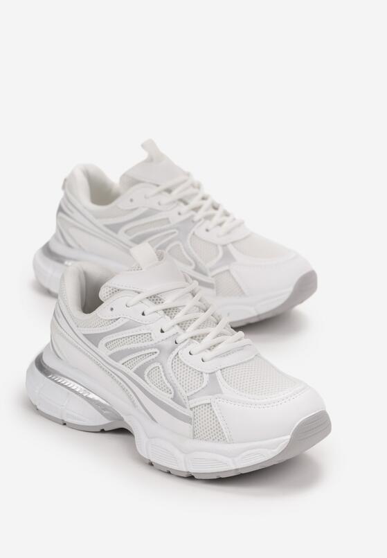 Białe Sneakersy na Grubej Podeszwie Roxia 4