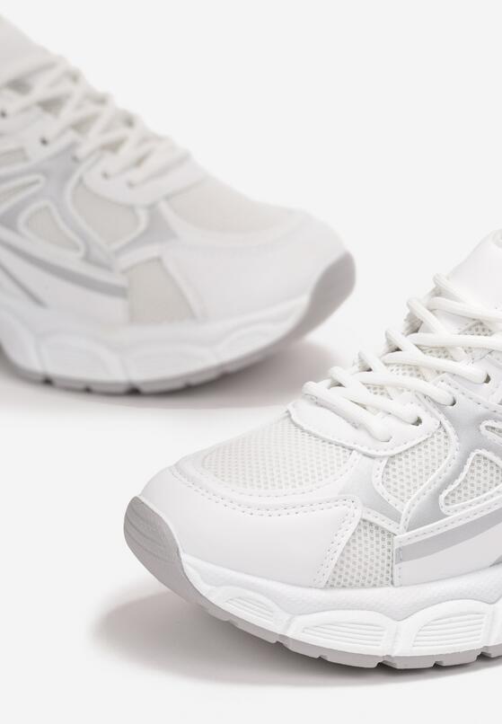 Białe Sneakersy na Grubej Podeszwie Roxia 5