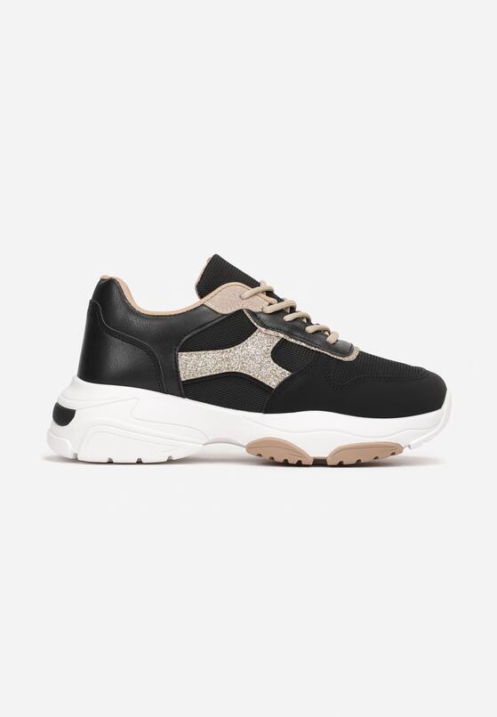 Czarne Sneakersy na Grubej Podeszwie Angusta 3