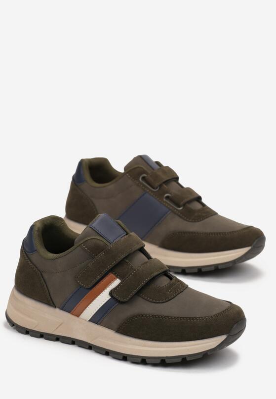 Ciemnozielone Buty Sportowe na Rzepy Masania 2