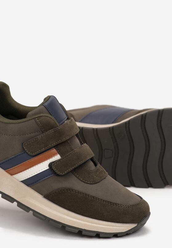 Ciemnozielone Buty Sportowe na Rzepy Masania 3