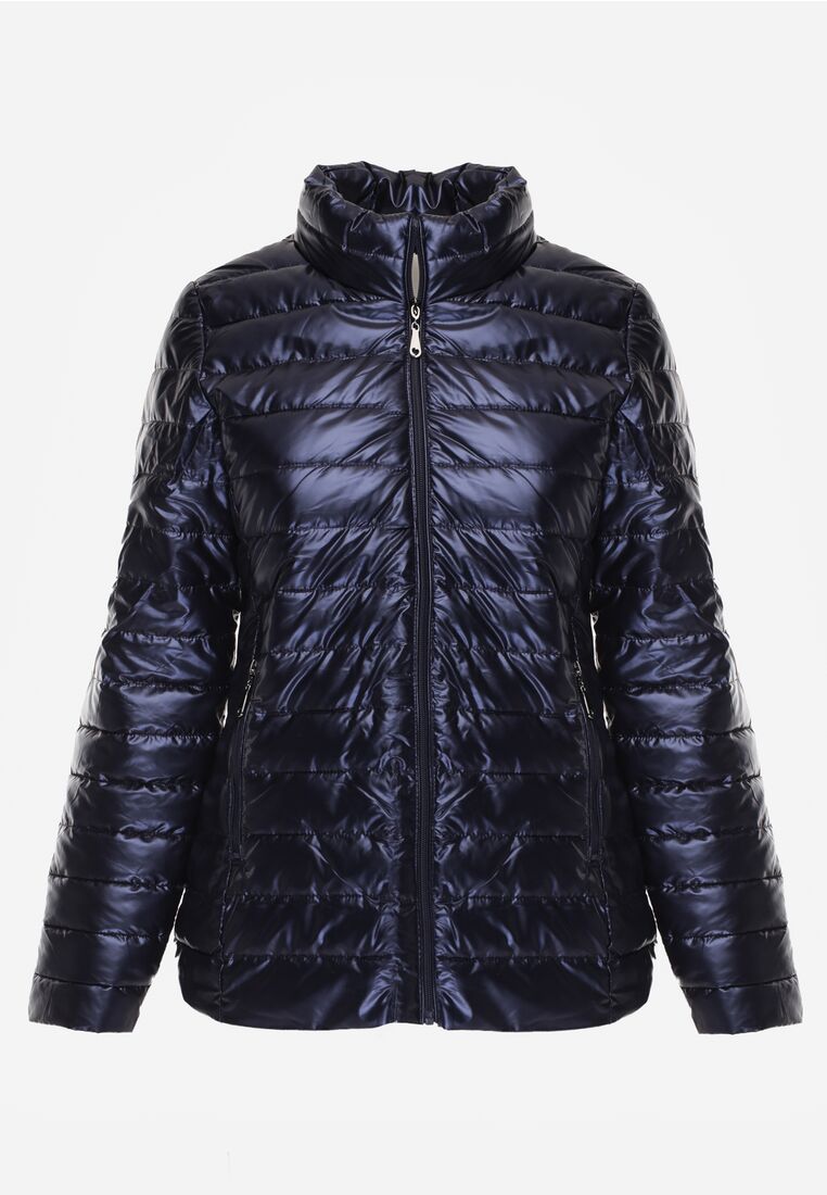 Granatowa Kurtka Pikowana Morvea 6