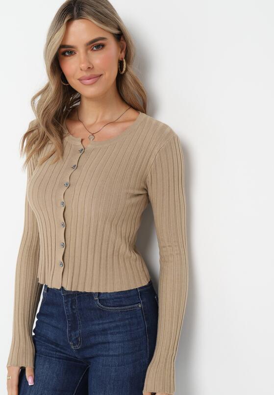 Cardigan Bej închis 2
