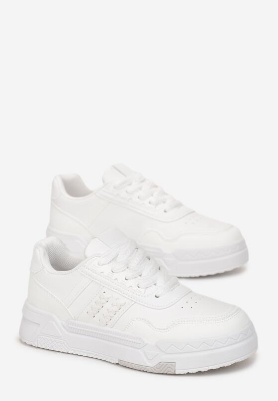 Białe Sneakersy na Platformie Faelindra