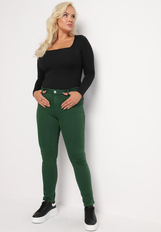 Zielone Spodnie Skinny Nitla 4