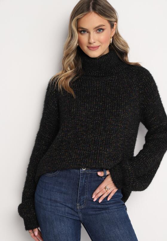 Czarny Golf Dzianinowy Rulani 1