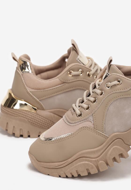 Ciemnobeżowe Sneakersy Achonia 5