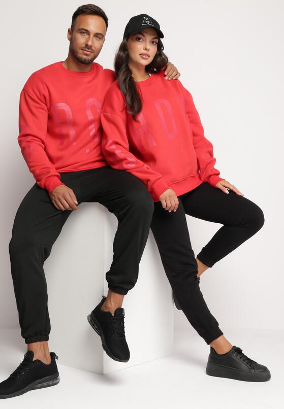 Czerwona Bluza z Nadrukiem Nefa 2