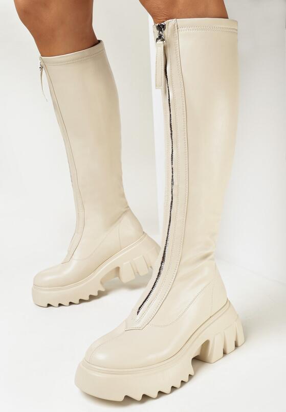 Beżowe Kozaki Pollista 1