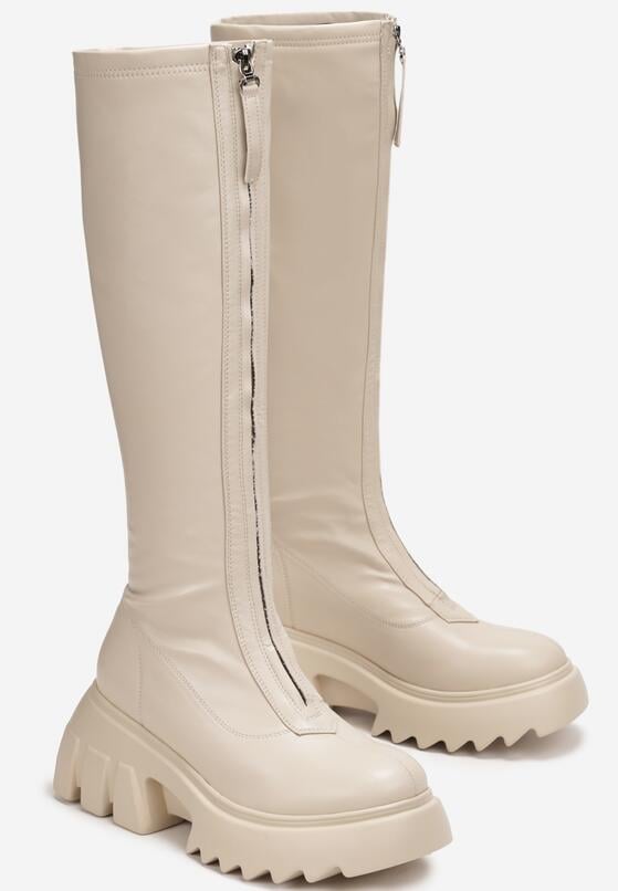 Beżowe Kozaki Pollista 4