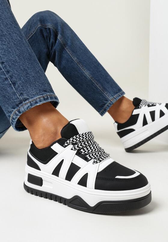 Sneakers Alb cu negru 1