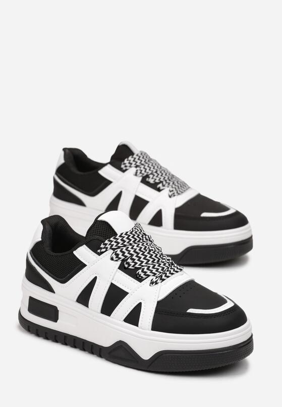 Sneakers Alb cu negru 4