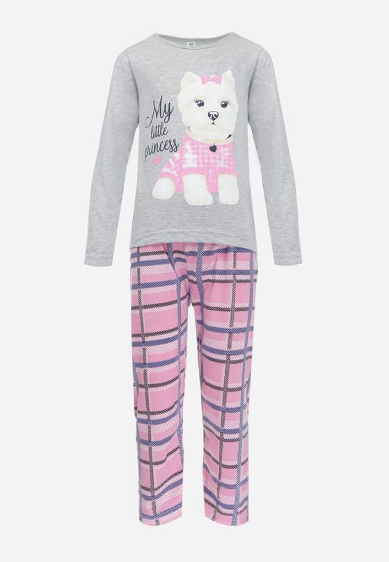 Pijama Gri cu roz 1