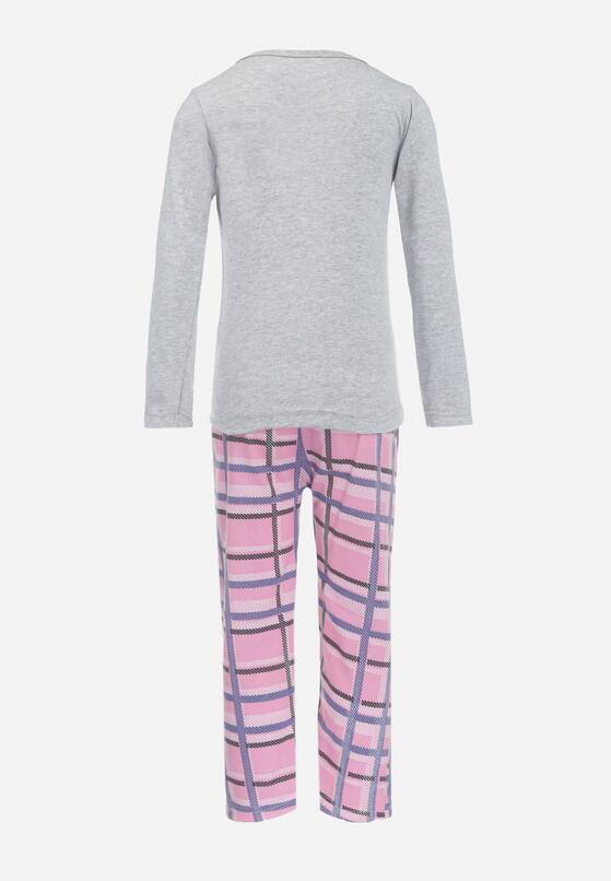 Pijama Gri cu roz 2