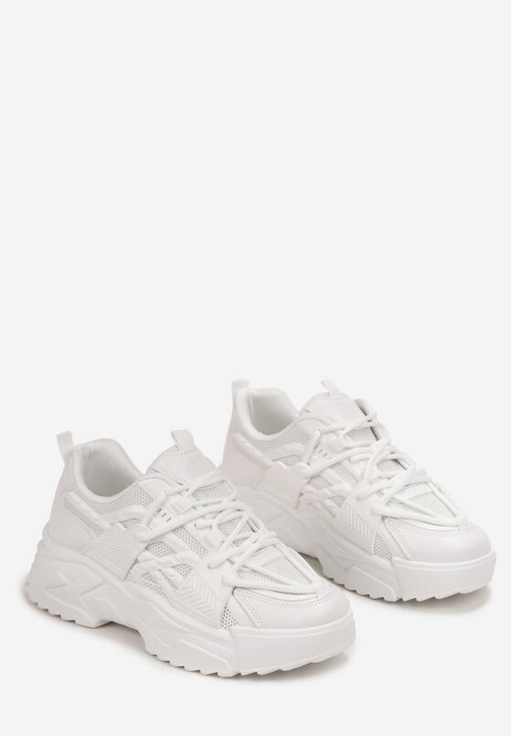 Białe Sneakersy na Grubej Podeszwie Vasica 4