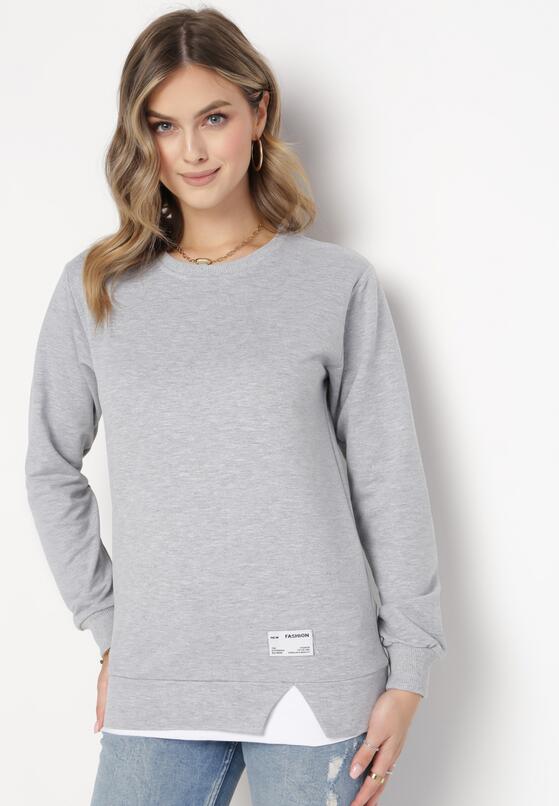 Szara Bluzka Bluza z Długim Rękawem Sikeba 4