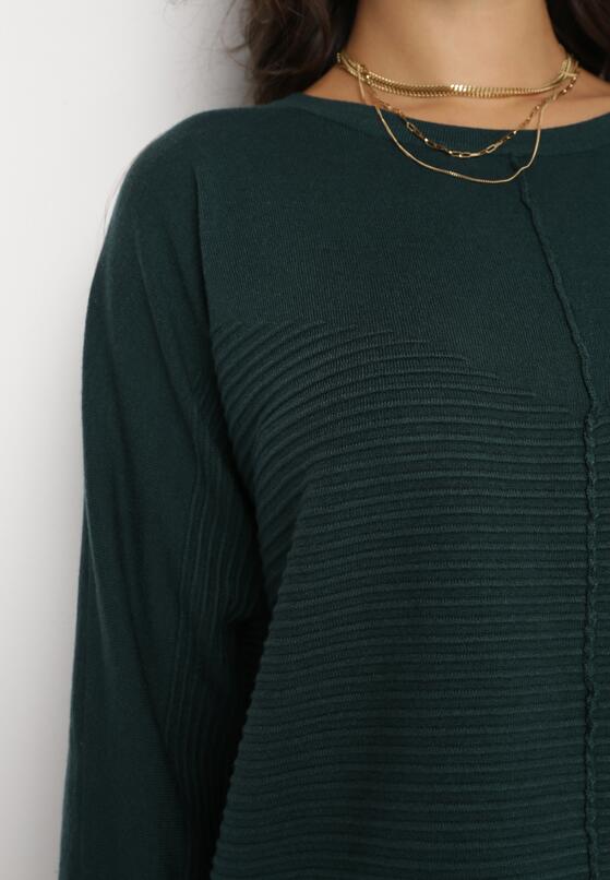 Ciemnozielony Sweter z Rękawem Nietoperz Anfrei 5