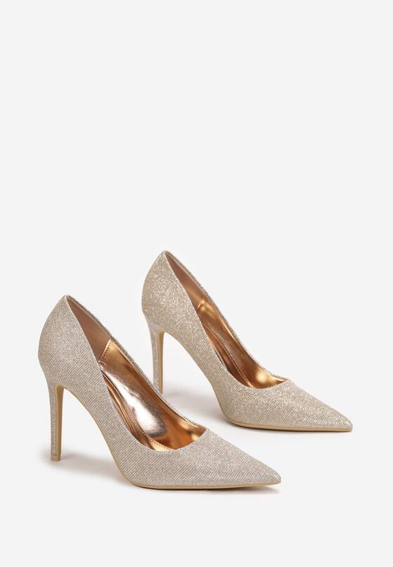 Pantofi stiletto Culoarea șampaniei 4