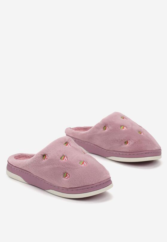 Fioletowe Kapcie w Truskawki Carme 4