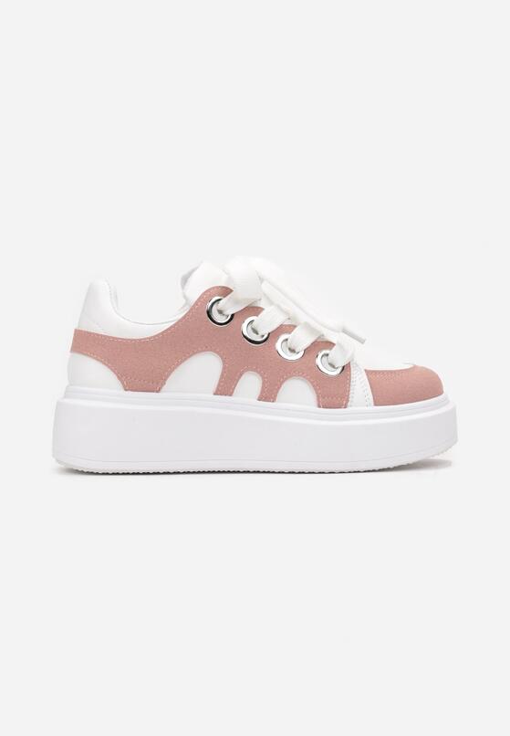 BIało-Różowe Sneakersy na Grubej Podeszwie Jorisa 3