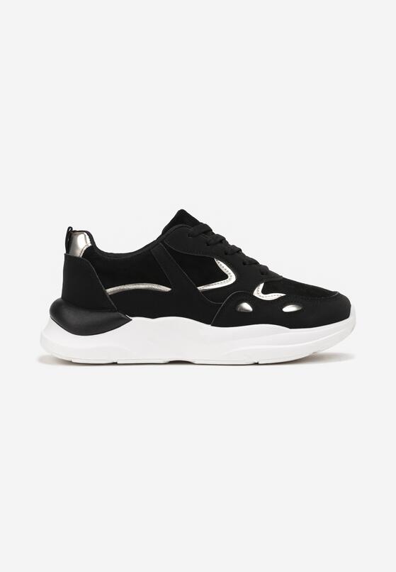 Czarne Sznurowane Sneakersy na Płaskiej Podeszwie Toade 3