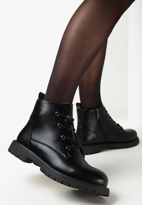 Czarne Botki Trzewiki Diamanta 2