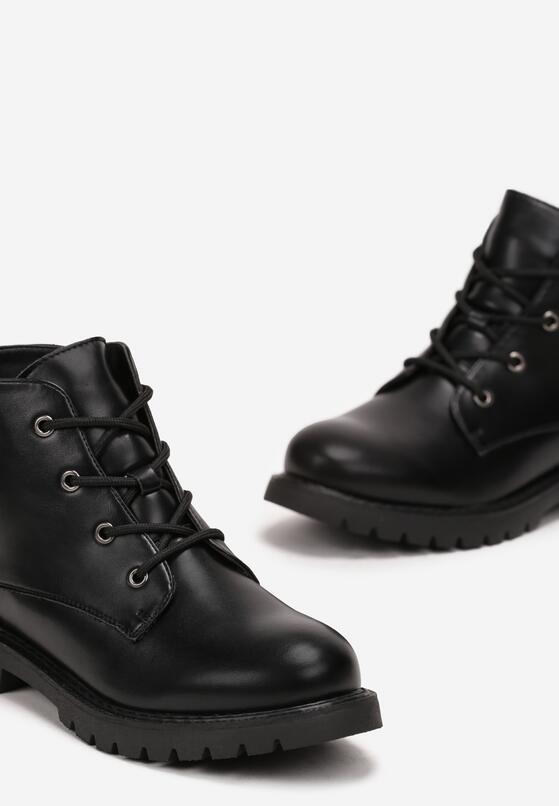 Czarne Botki Trzewiki Diamanta 5