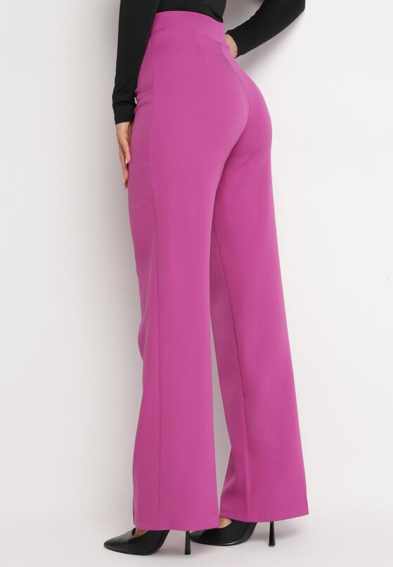 Ciemnofioletowe Spodnie Szerokie High Waist Iners 3