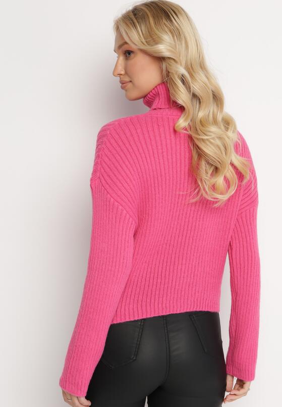 Pulover pe gât Fucsia 3