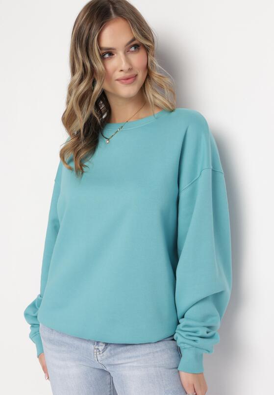 Niebieska Ocieplana Bluza Oversize Lhea 1