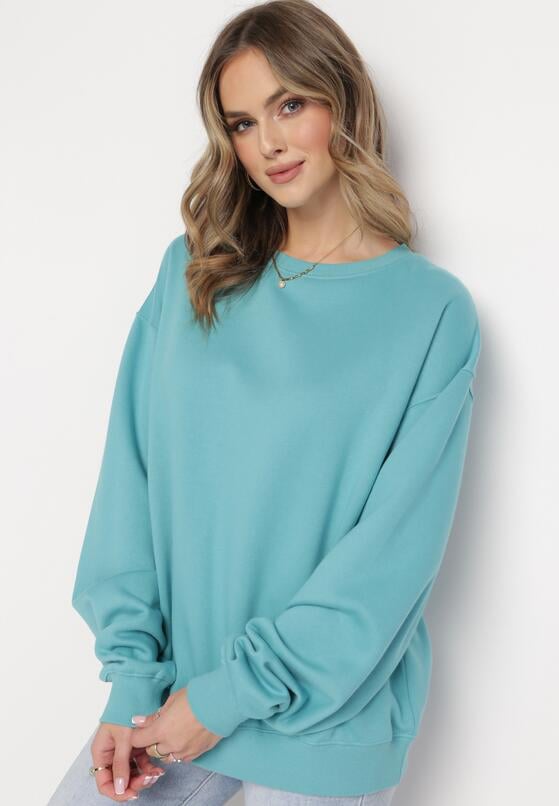 Niebieska Ocieplana Bluza Oversize Lhea 2