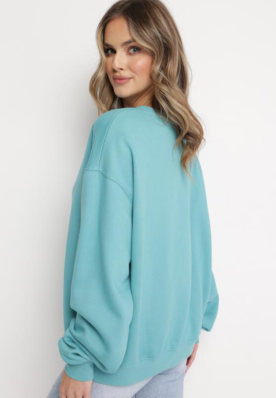 Niebieska Ocieplana Bluza Oversize Lhea 3