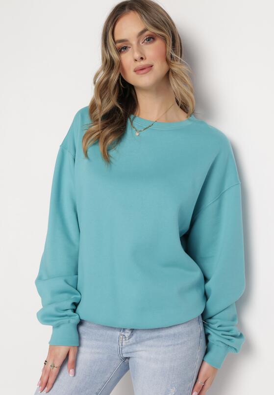 Niebieska Ocieplana Bluza Oversize Lhea 4