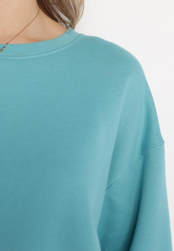 Niebieska Ocieplana Bluza Oversize Lhea 5