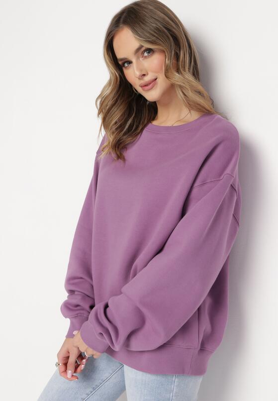 Jasnofioletowa Ocieplana Bluza Oversize Lhea 1