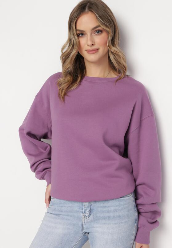 Jasnofioletowa Ocieplana Bluza Oversize Lhea 2