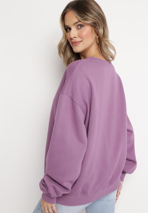 Jasnofioletowa Ocieplana Bluza Oversize Lhea 3